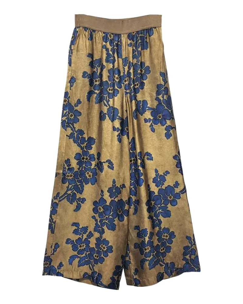 Uma Wang Pansy Hose mit Blumenprint - Nude Nude