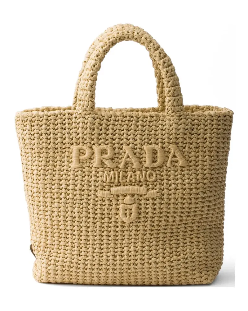 Prada small crochet tote bag - Nude Nude