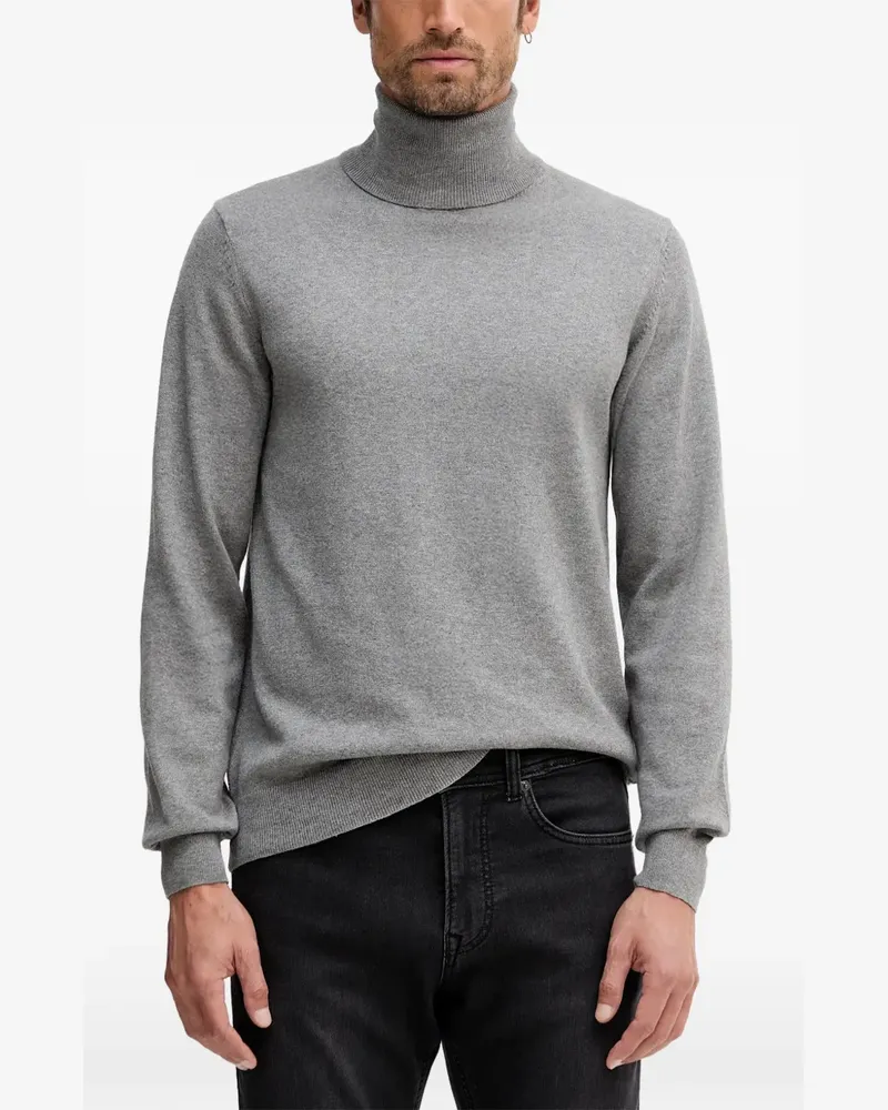 Geox Rollkragenpullover mit Logo-Schild - Grau Grau