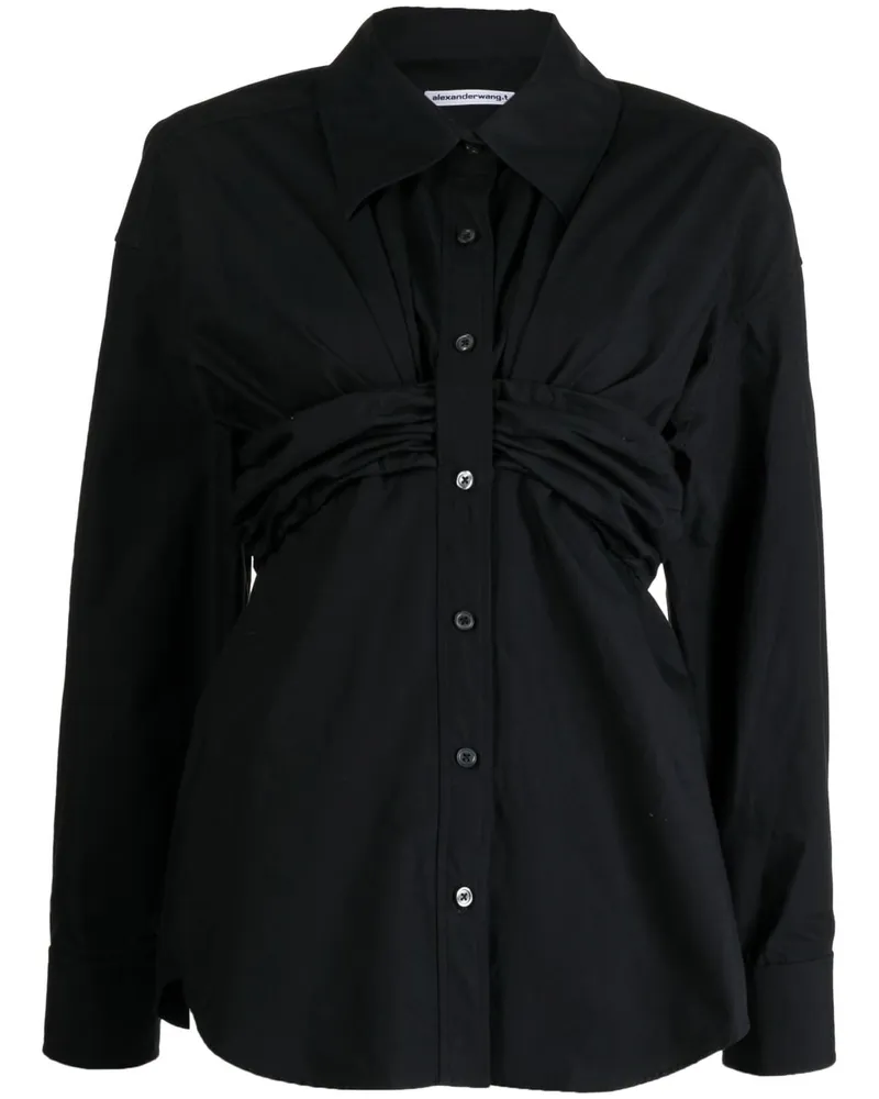 Alexander Wang Gerafftes Hemd - Schwarz Schwarz