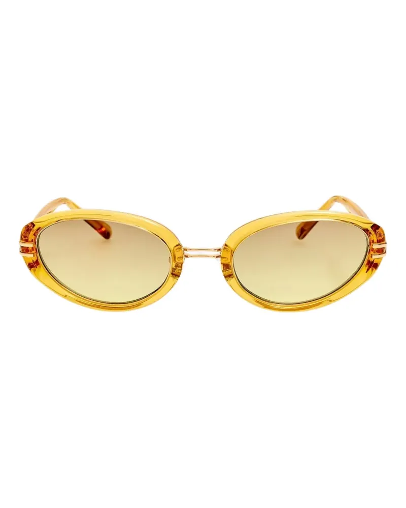 ATTICO Sonnenbrille mit ovalem Gestell - Gelb Gelb