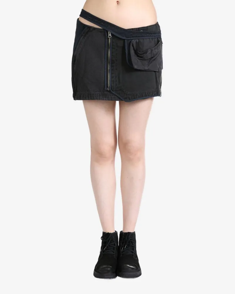 Hyein Seo asymmetric mini skirt - Grau Grau