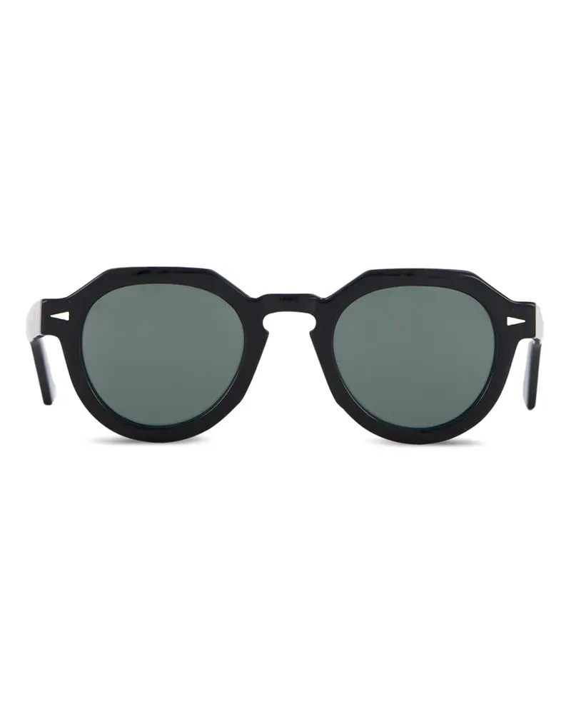 AHLEM Grenelle Sonnenbrille mit geometrischem Gestell - Schwarz Schwarz