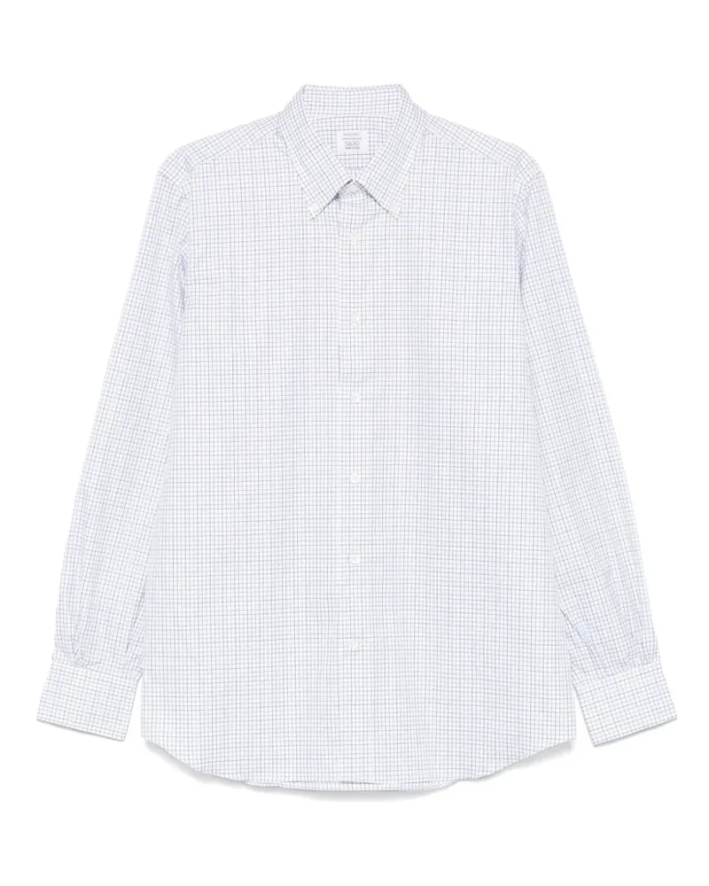MAZZARELLI Hemd mit Windowpane-Print - Weiß Weiß