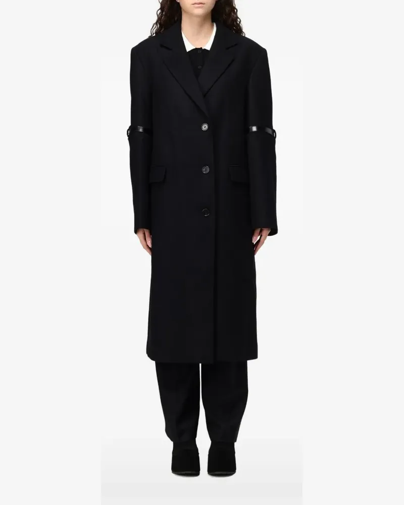 COPERNI buckle-detail single-breasted coat - Schwarz Schwarz
