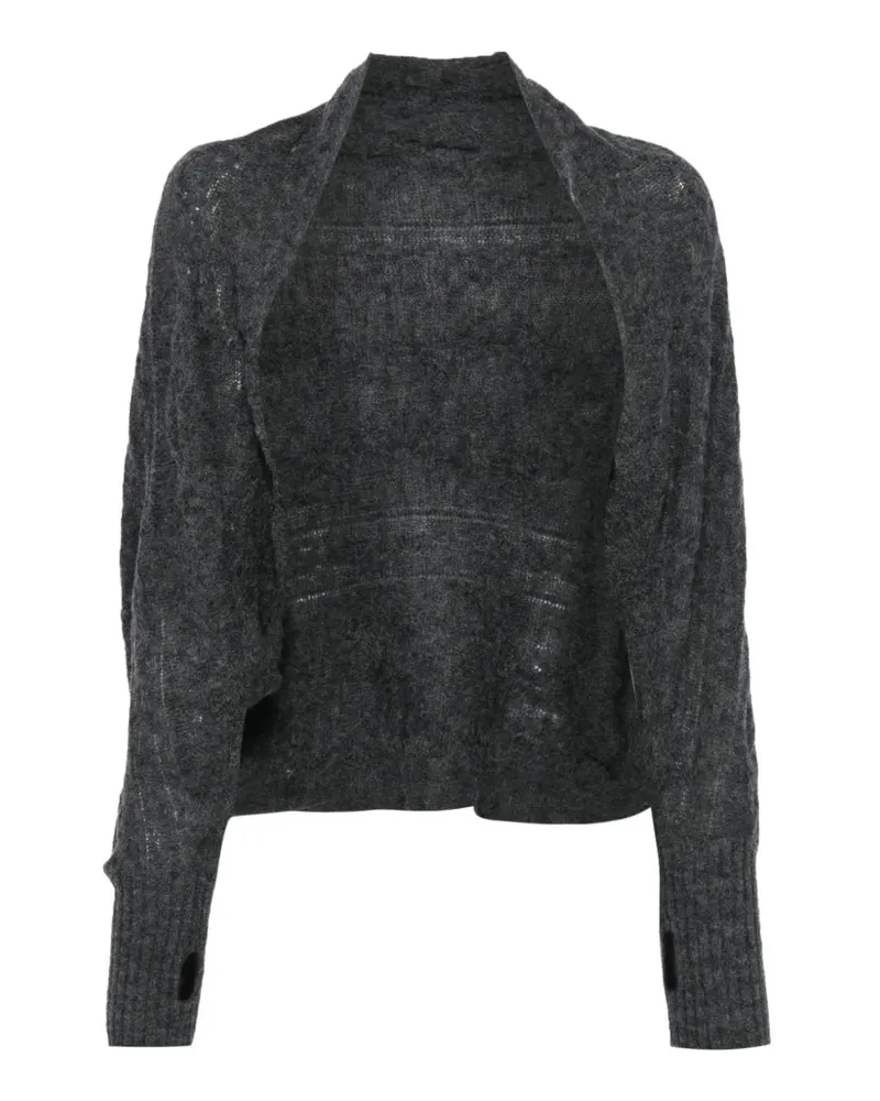 Yohji Yamamoto Offener Cardigan - Grau Grau