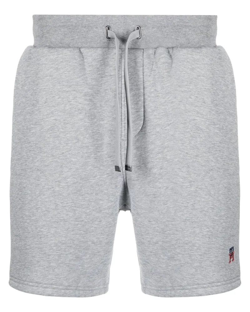 Tommy Hilfiger Joggingshorts mit Logo-Stickerei - Grau Grau