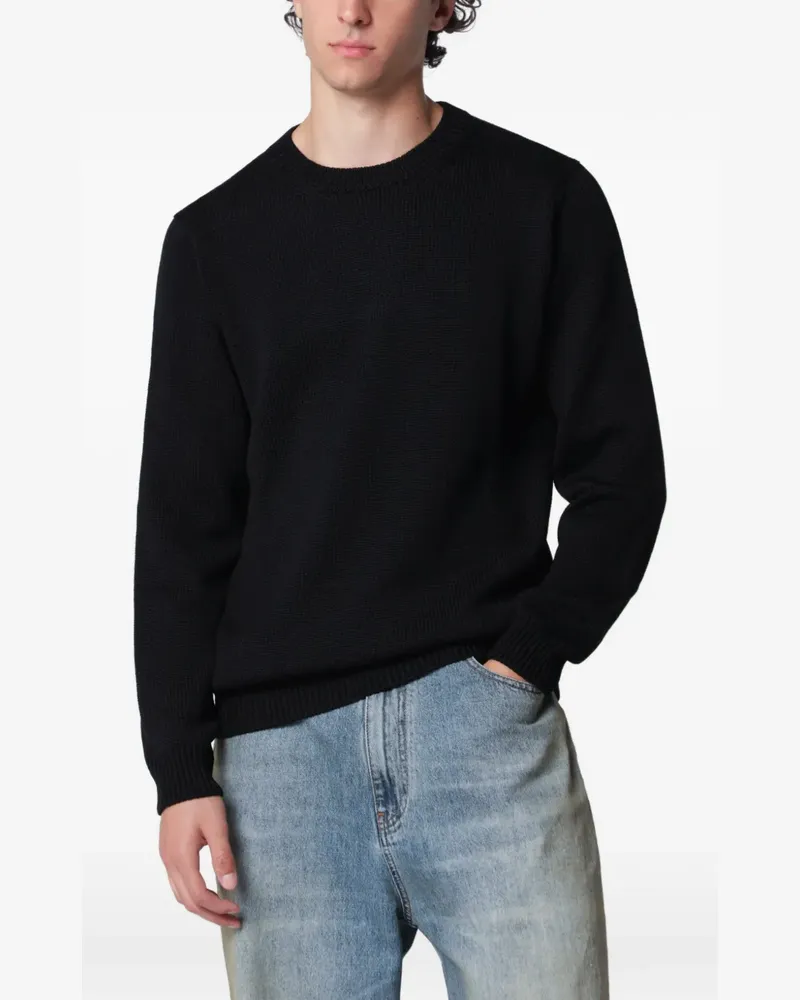 Roberto Collina ribbed-knit crew-neck sweater - Schwarz Schwarz