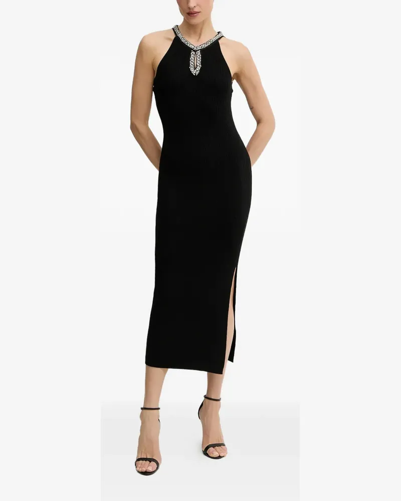 Morgan embellished ribbed maxi dress - Schwarz Schwarz