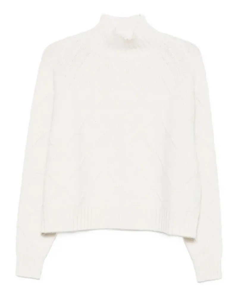 Elisabetta Franchi Pullover mit Stehkragen - Nude Nude