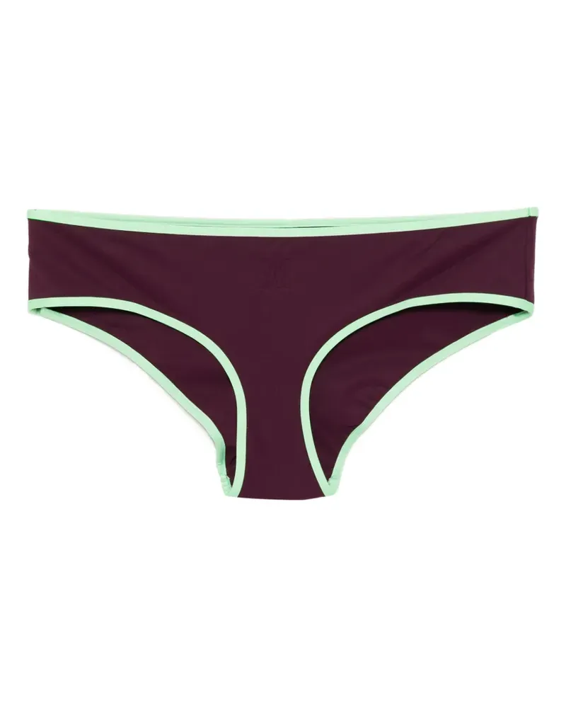 Kiki De Montparnasse Bikinihöschen mit Kontrasteinsatz - Violett Violett