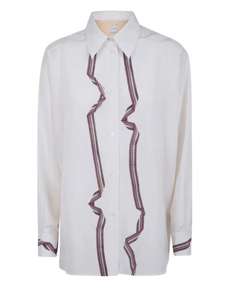 Paul Smith ribbon-print shirt - Nude Nude