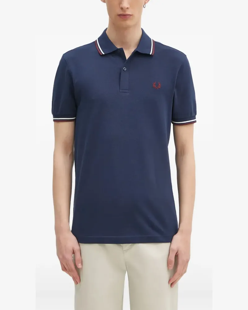 Fred Perry Poloshirt mit Logo-Stickerei - Blau Blau