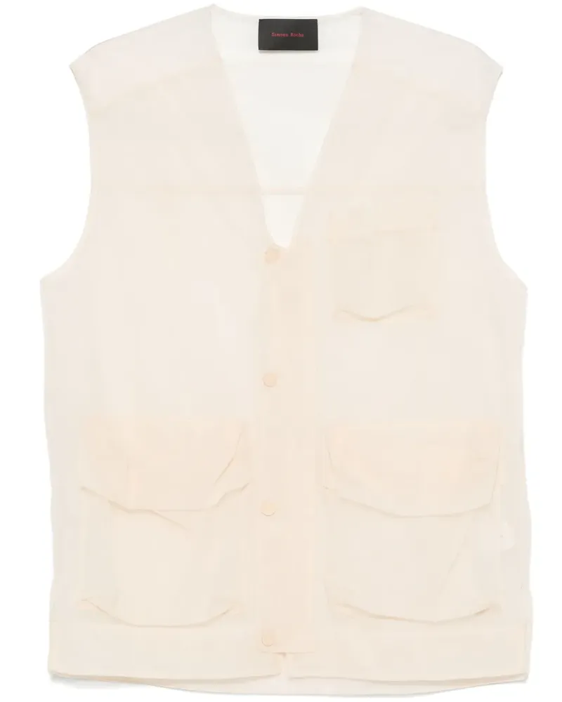 Simone Rocha Weste im Utility-Look - Nude Nude