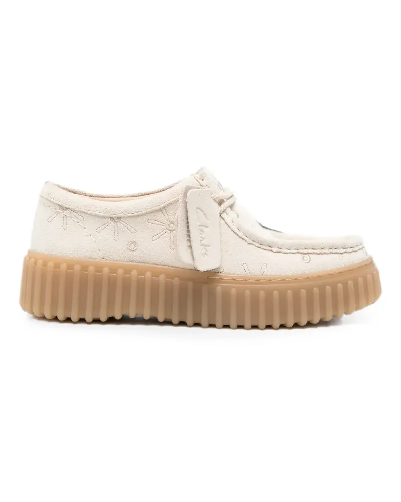 Clarks Bestickte Torhill Bee Plateau-Loafer - Nude Nude