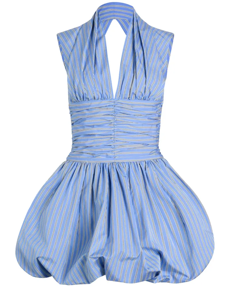 Patou Gestreiftes Minikleid mit Ballonsaum - Blau Blau