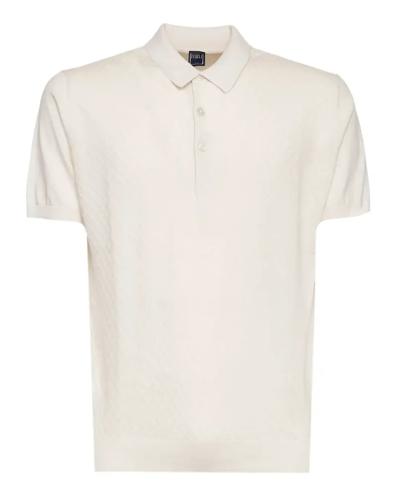 Fedeli Gabriel Giza three-button classic polo shirt - Nude Nude