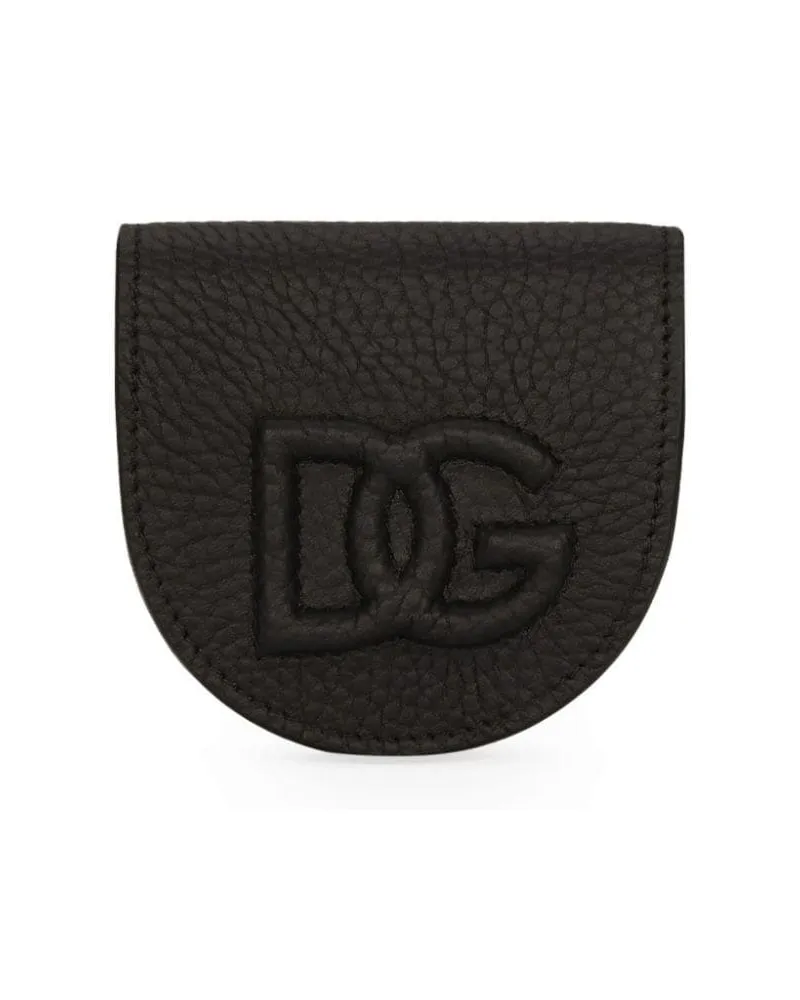 Dolce & Gabbana Portemonnaie mit Logo-Prägung - Schwarz Schwarz