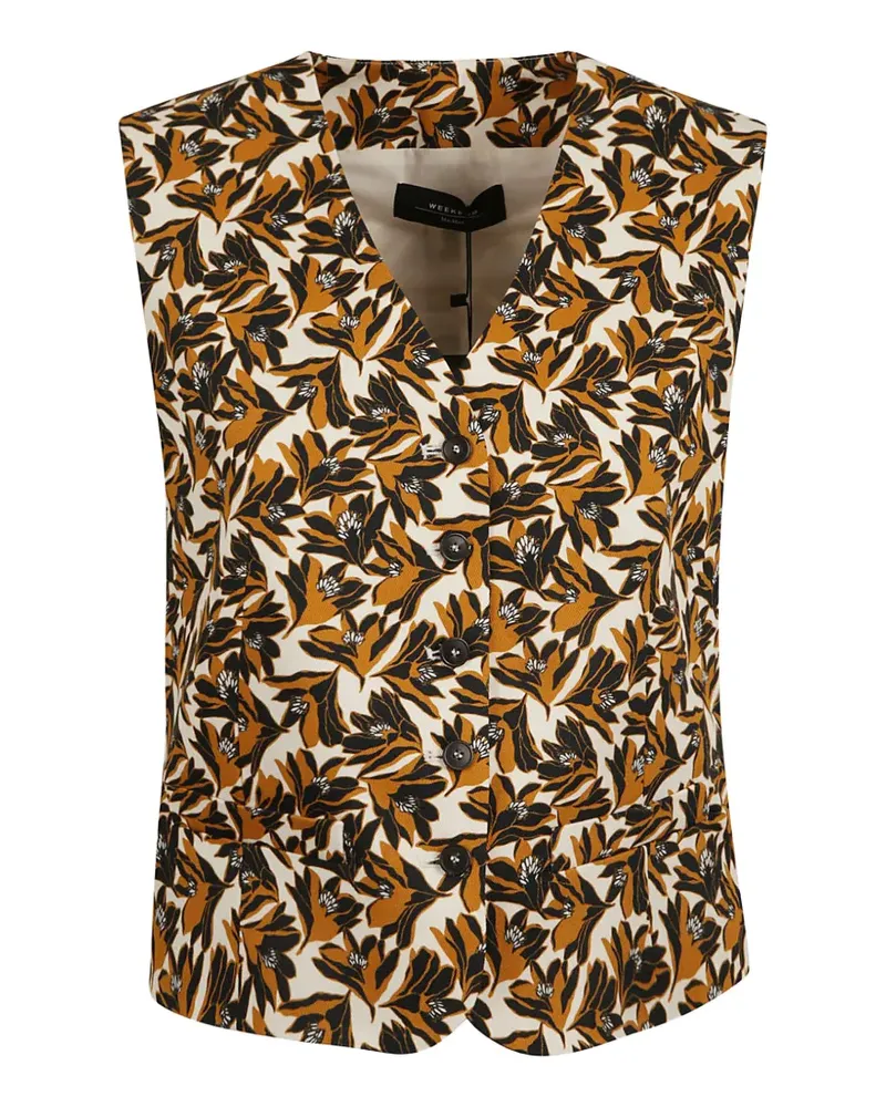 Max Mara Florale Weste - Nude Nude