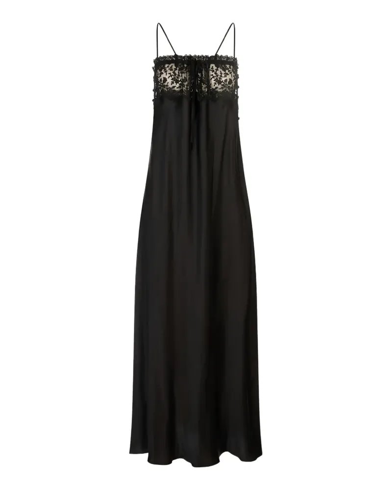 Chloé lace-trimmed maxi slip dress - Schwarz Schwarz