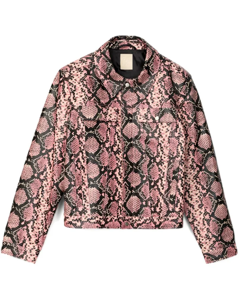 Camper Jacke aus Leder - Rosa Rosa