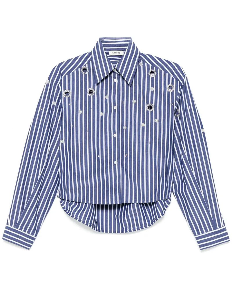 Sandro Gestreiftes Hemd - Blau Blau