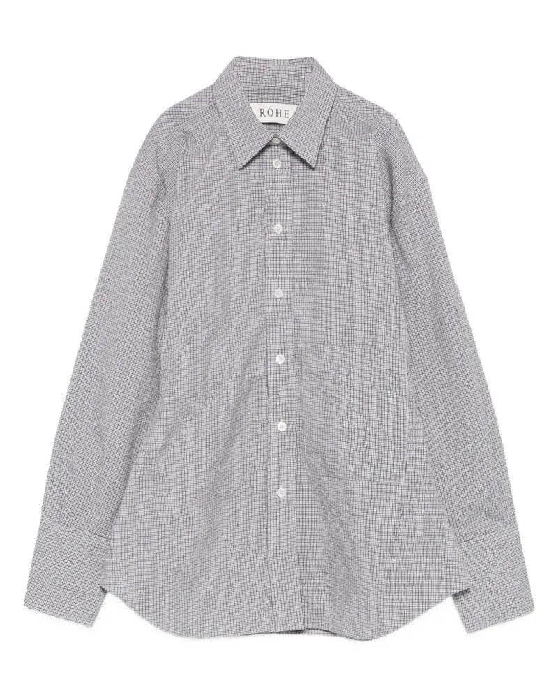 Róhe gingham-check button-down shirt - Grau Grau
