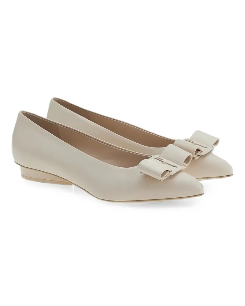 Ferragamo Vara Ballerinas mit Schleifendetail - Nude Nude