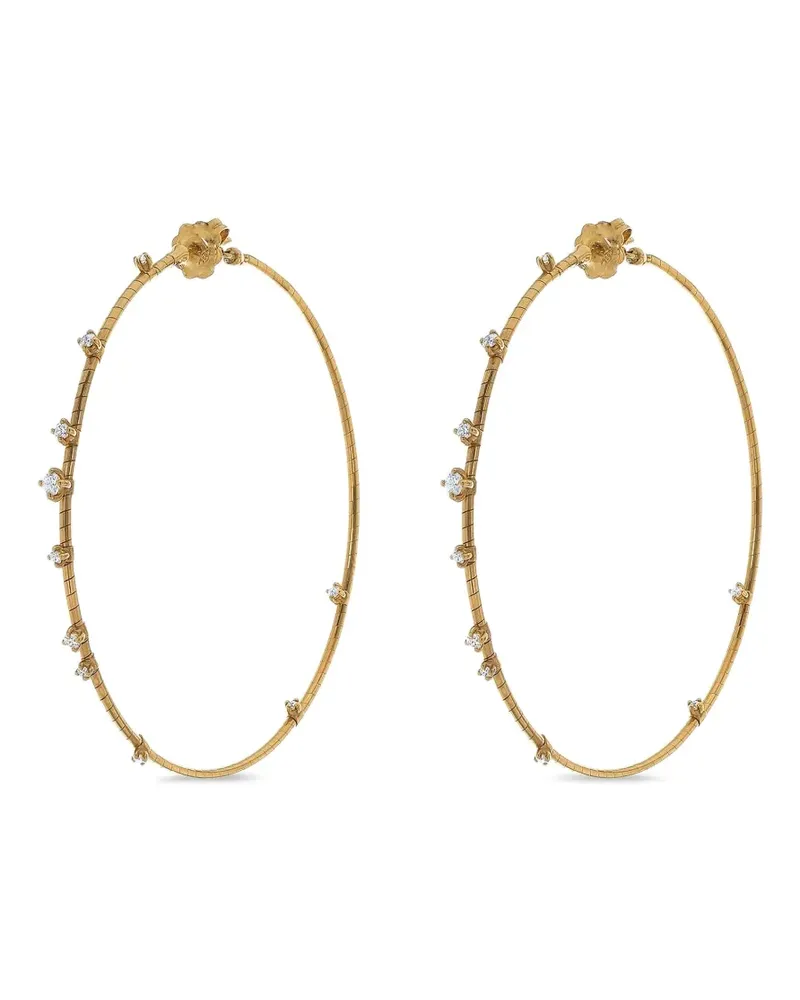 Mattia Cielo 18k gold Rugiada diamond hoops Gold