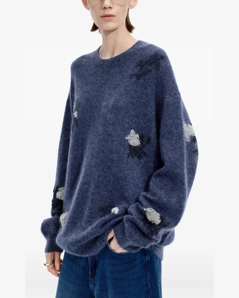 JNBY Oversized-Pullover aus Blumenjacquard - Blau Blau