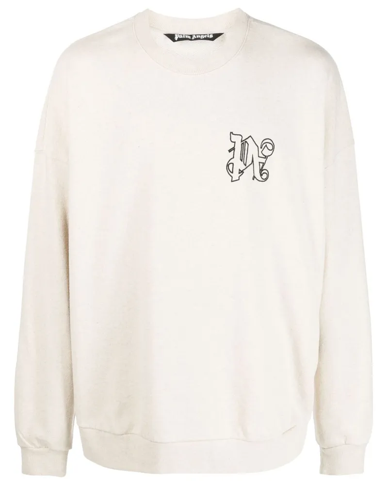 Palm Angels Sweatshirt mit Logo-Print - Nude Nude