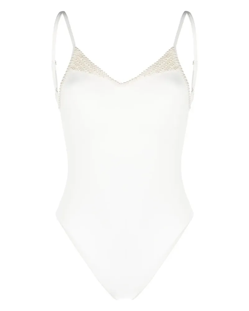 Twin-Set Badeanzug mit U-Ausschnitt - Weiß Weiß