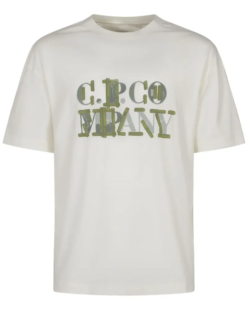 C.P. Company T-Shirt mit Logo-Print - Weiß Weiß
