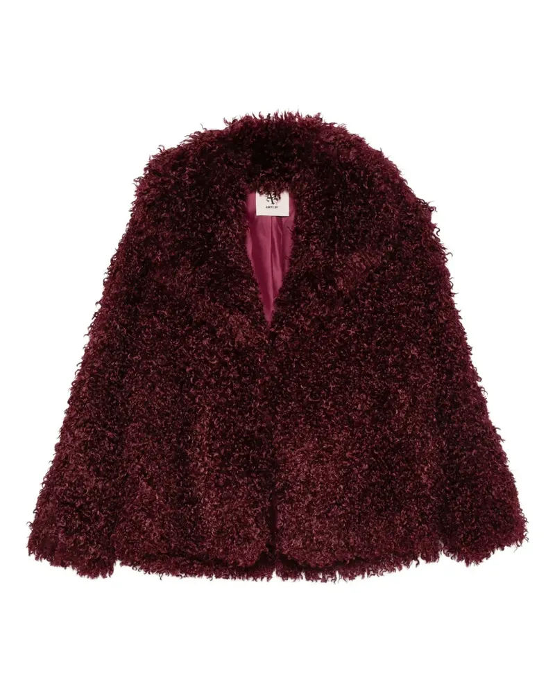 Aniye By Jacke aus Faux Fur mit lockigem Effekt - Rot Rot