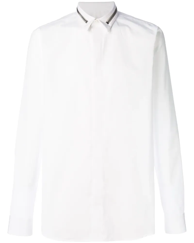 Givenchy Hemd mit Reißverschluss-Kragen - Weiß Weiß