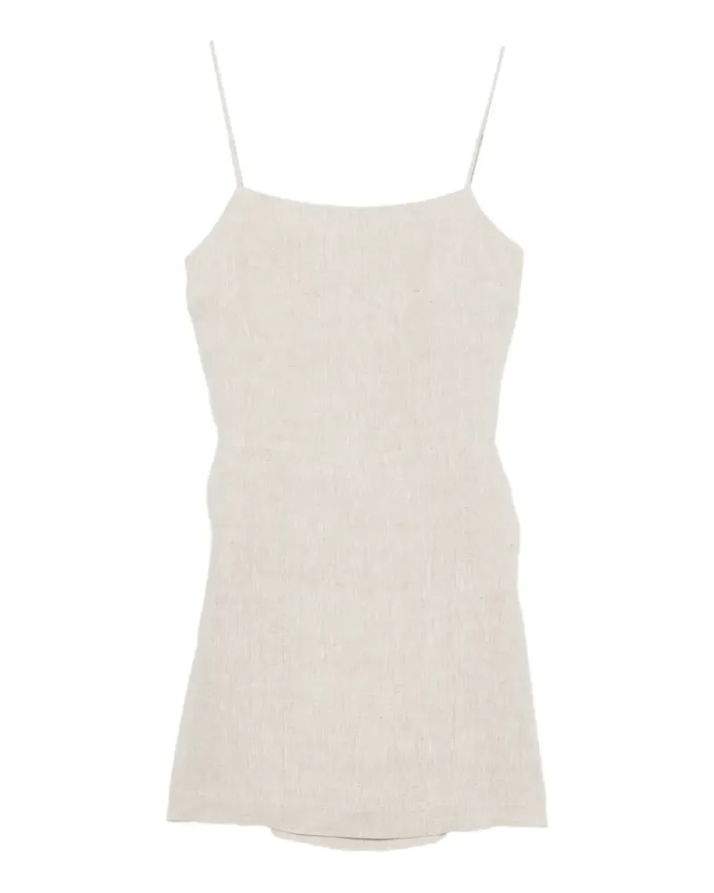 Enza Costa square-neck mini dress - Nude Nude