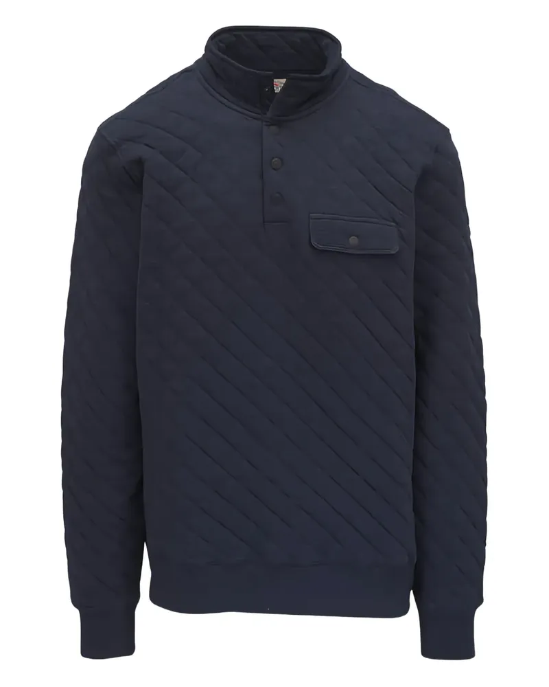 Faherty Epic quilted button sweatshirt - Blau Blau