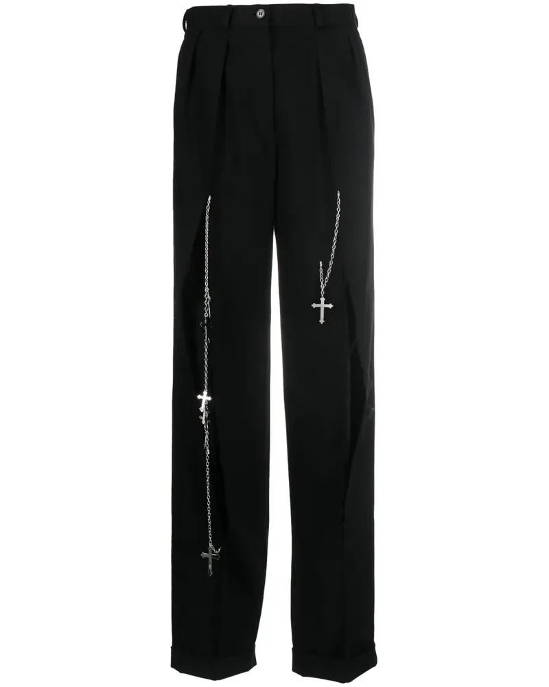 ALMAZ Hose mit Zierketten - Schwarz Schwarz