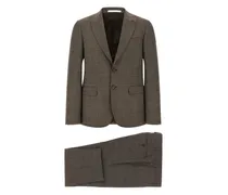 Gemustertes Kleid mit Prince of Wales-Karo - Braun