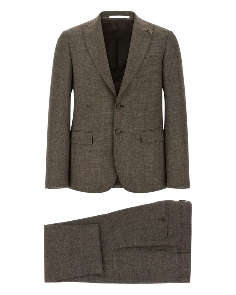 Pal Zileri prince of wales patterned dress - Braun Braun