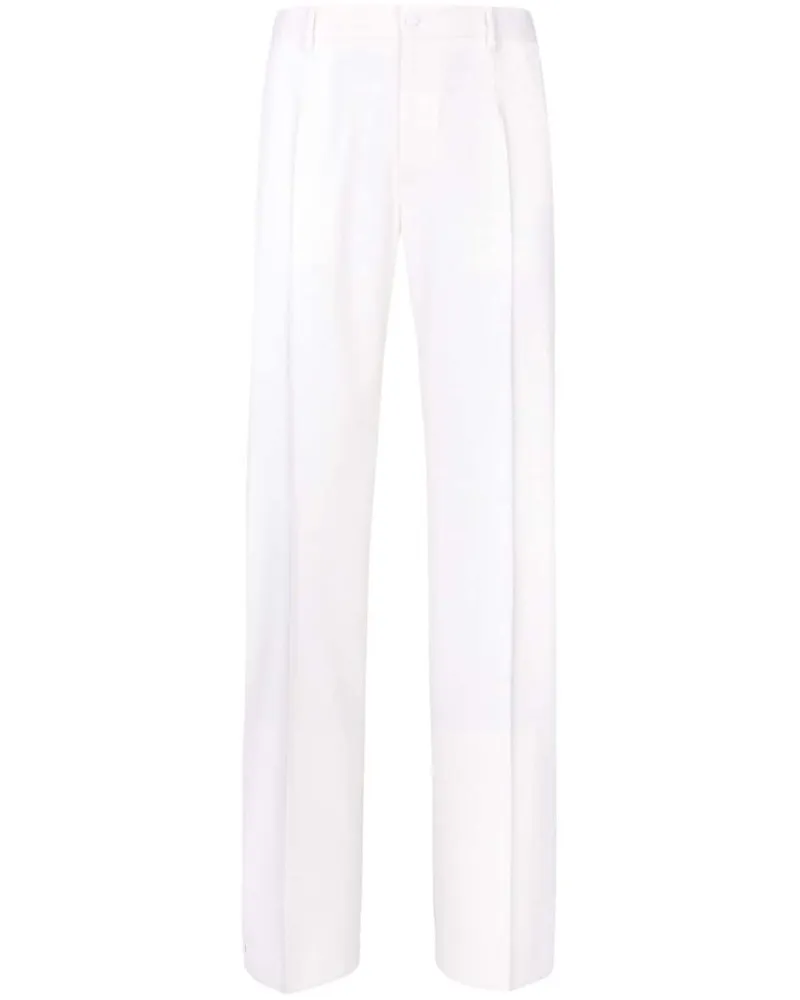 Dolce & Gabbana Klassische Straight-Leg-Hose - Weiß Weiß