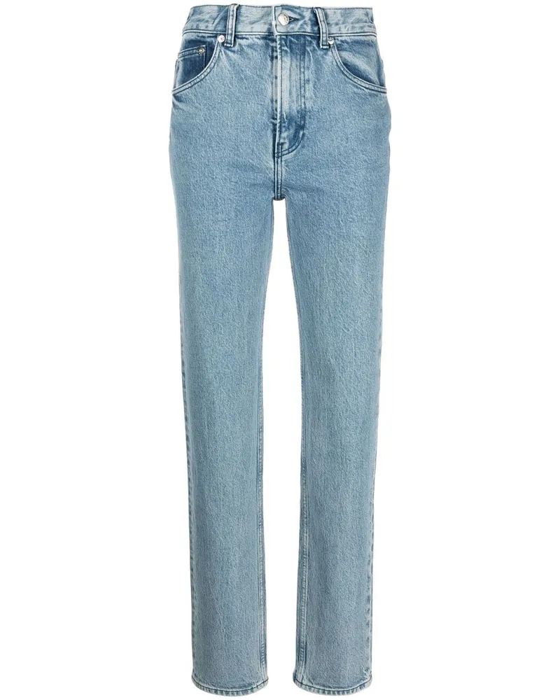 Filippa K Halbhohe Tapered-Jeans Blau