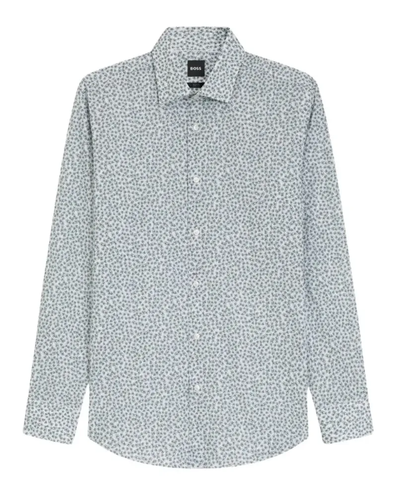 HUGO BOSS floral-print long-sleeve shirt - Weiß Weiß