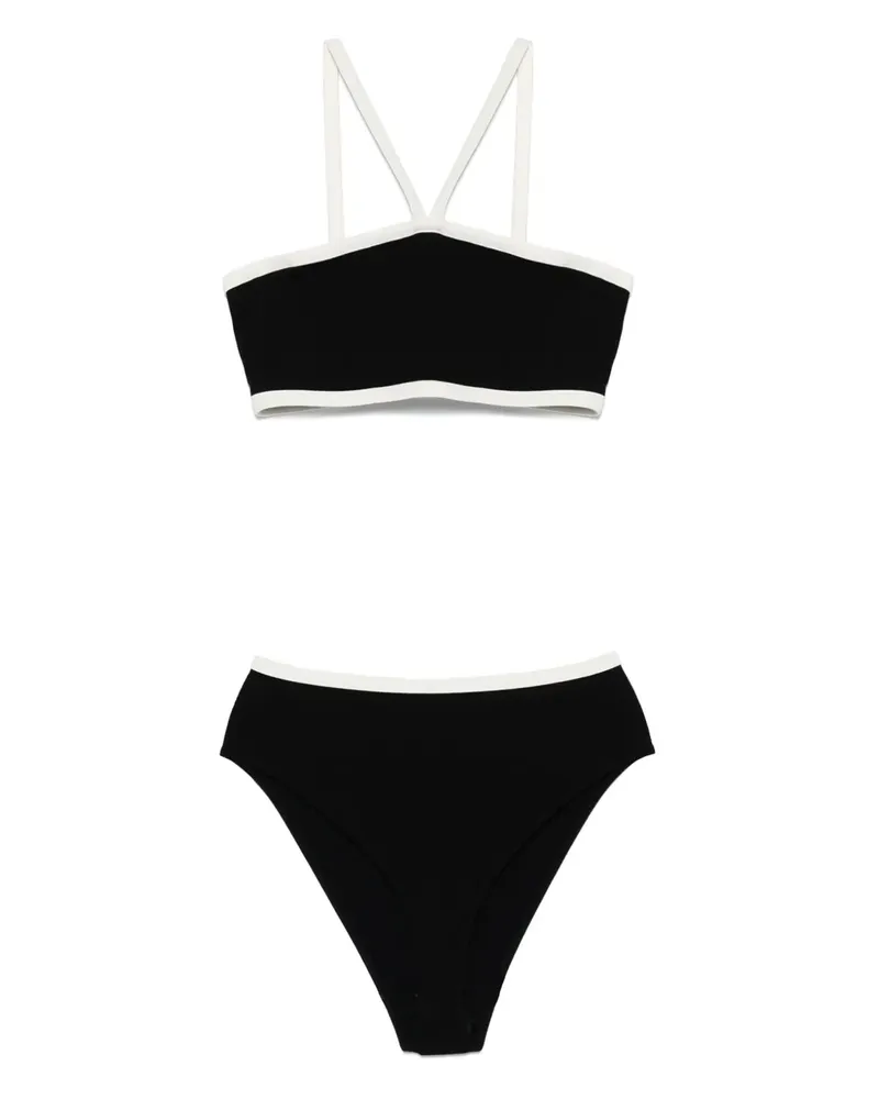 Lisa Marie Fernandez Bikini aus Krepp - Schwarz Schwarz