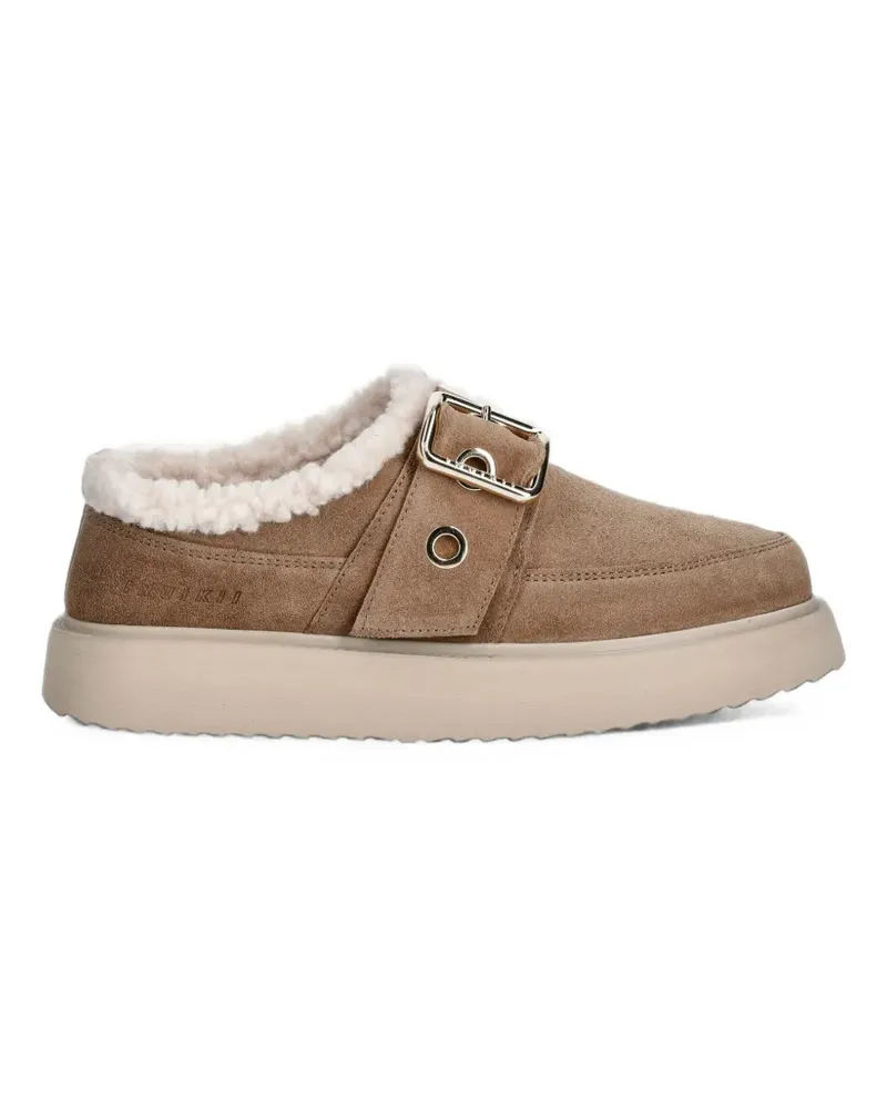 INUIKII buckle-detail flat mules - Nude Nude