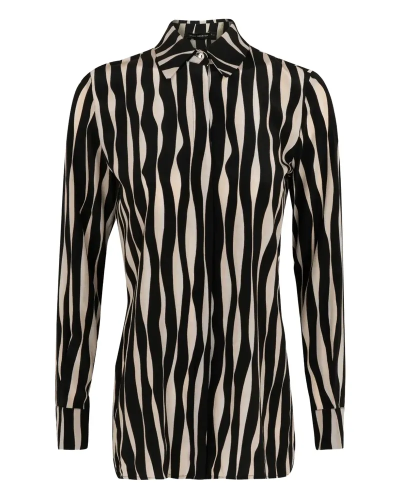 Lenny Niemeyer Seidenhemd mit Wellen-Print - Schwarz Schwarz