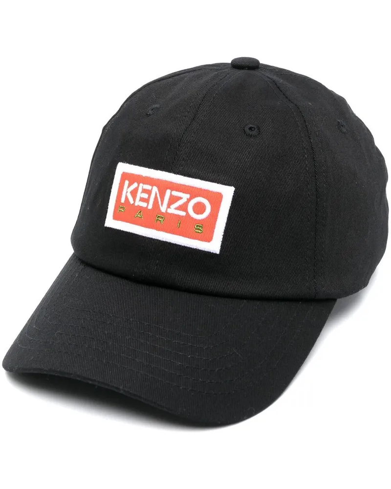 Kenzo Baseballkappe mit Logo-Stickerei - Schwarz Schwarz