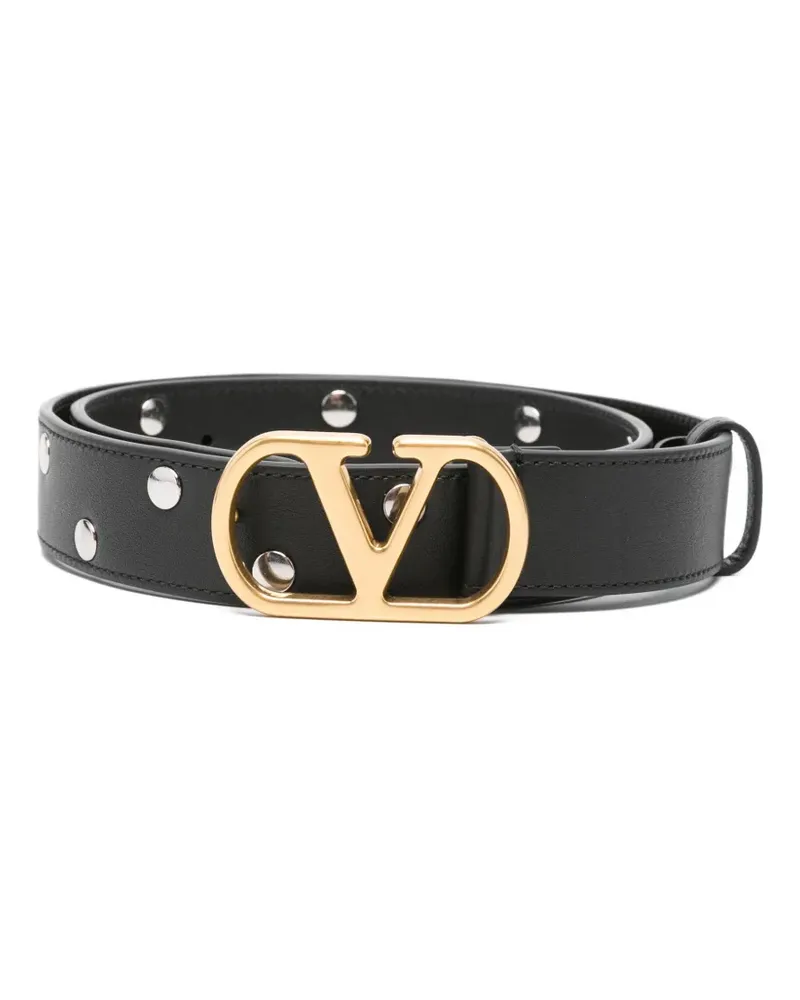 Valentino Garavani VLogo Signature Gürtel - Schwarz Schwarz