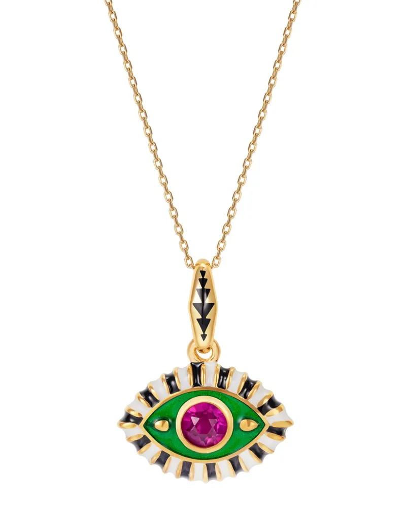 NeverNoT 14kt Life in Colour Gelbgoldhalskette mit Topas Gold