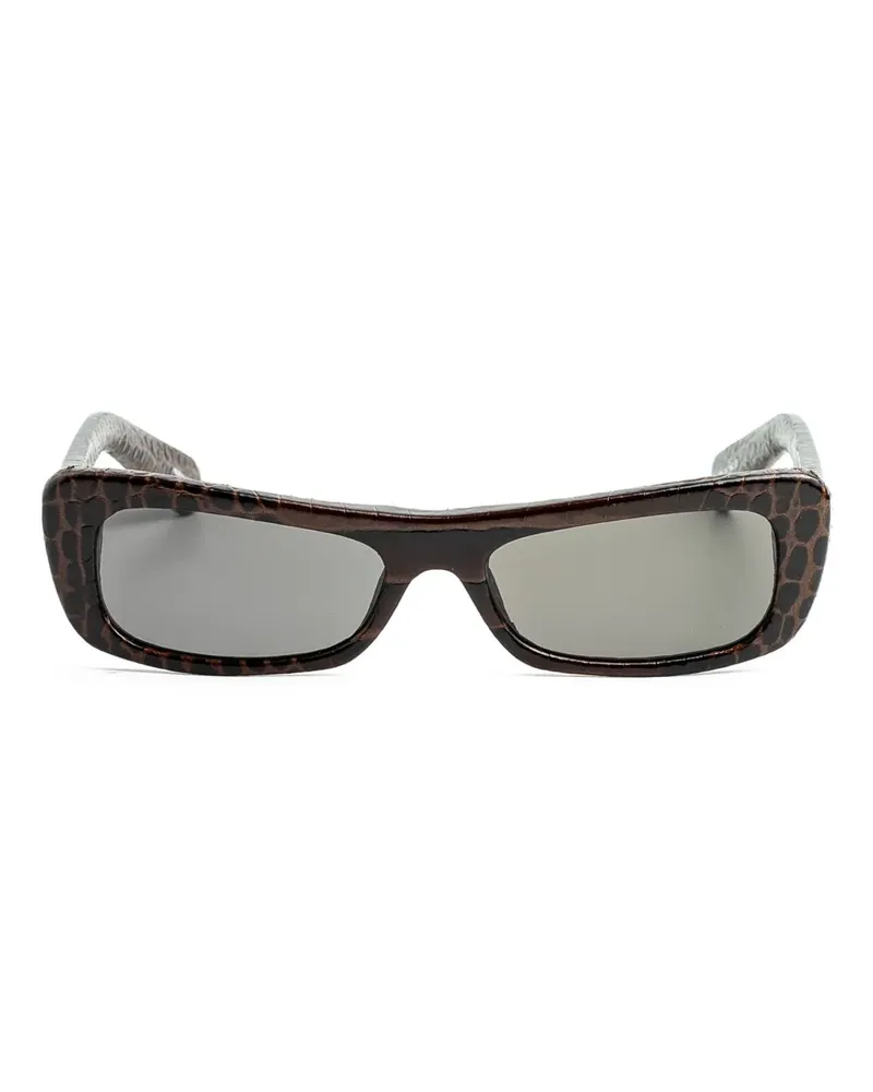 Jacquemus Sonnenbrille mit eckigem Gestell - Braun Braun